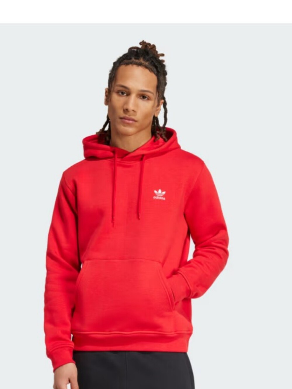 Adidas Red Trefoil Pullover Hoodie Large